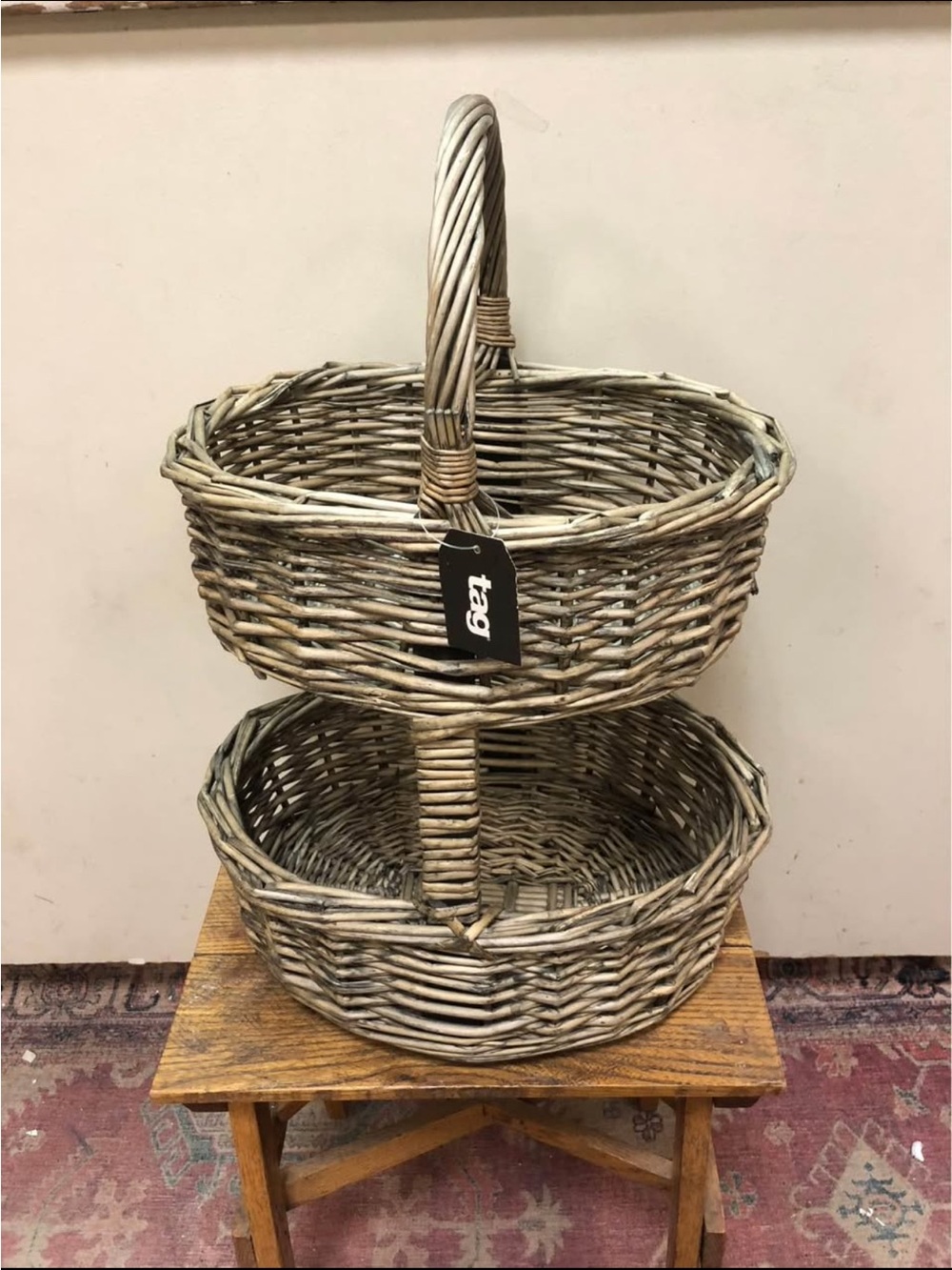 TAG Two-Tier Wicker Basket